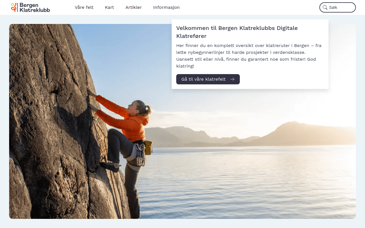 Bergen Klatreklubb Route Database (Freelance)