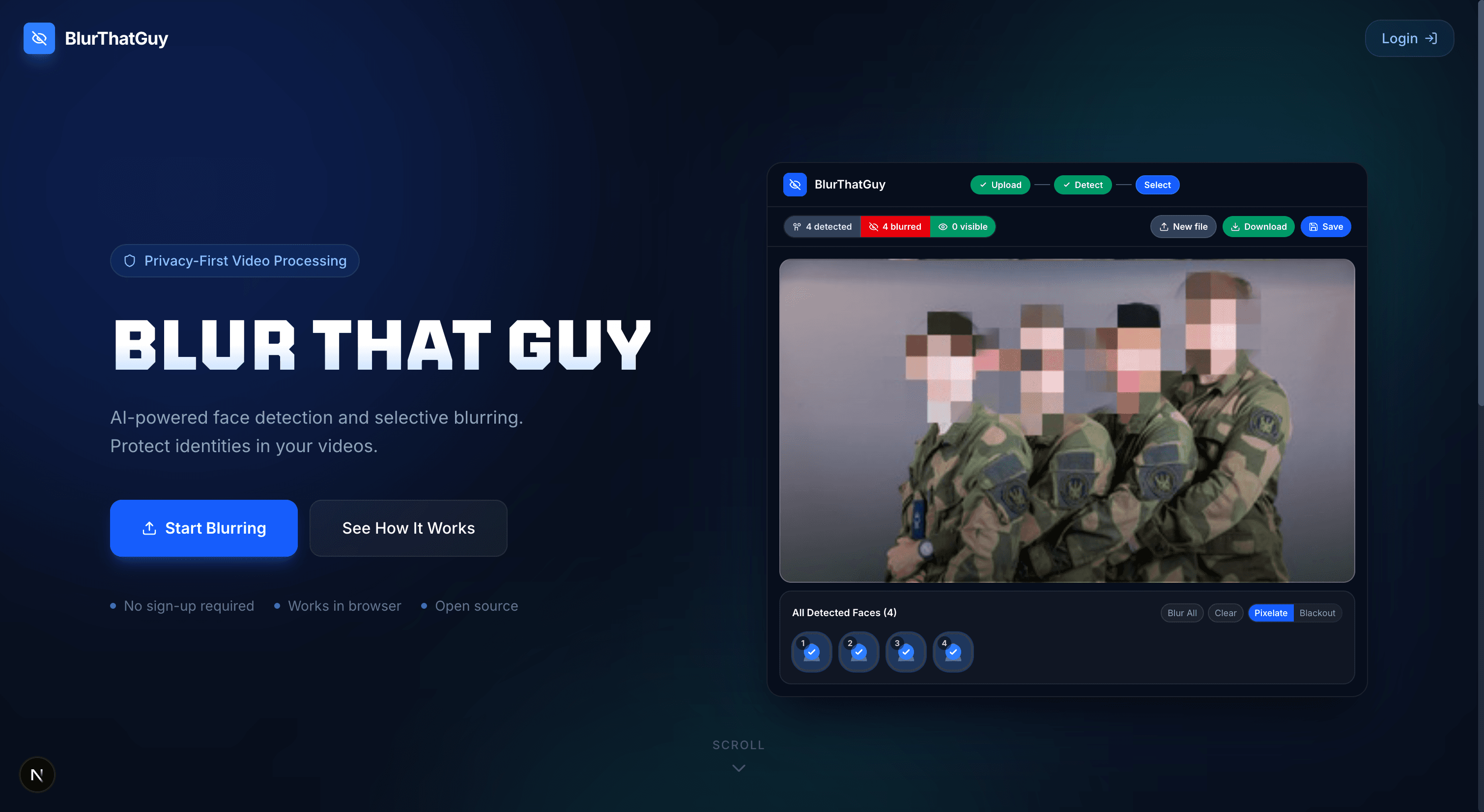 Face Blur Privacy Tool