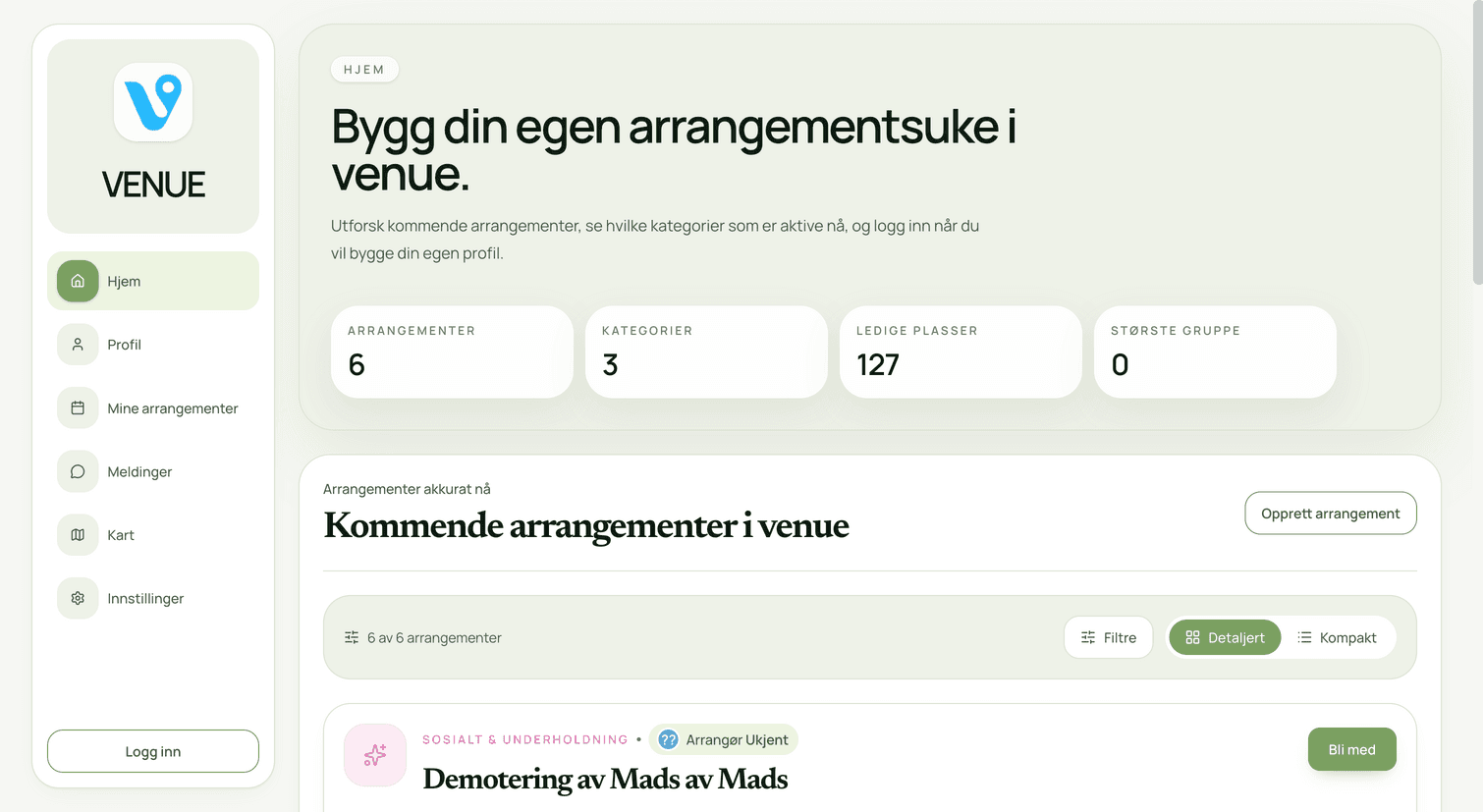 VENUE (WEBCOM Hackathon 2026 WINNER)